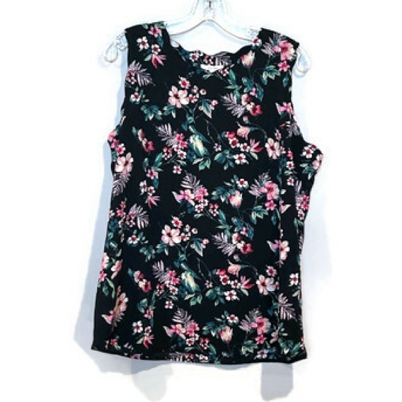 Pleione Tops - Pleione Floral Lightweight Top Blouse Size Large